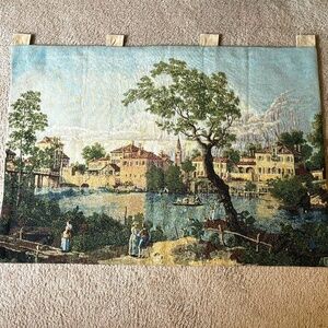 Vintage French Rivera Landscape Verdure - Style Wall Tapestry